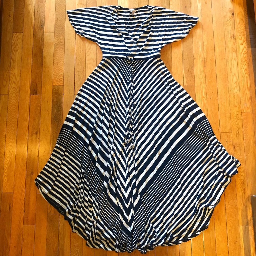 Banana Republic Striped Maxi Wrap Dress - XS
